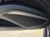 a close up of a car door handle with a speaker in it