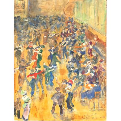 Richard BLOOS (1878-1956) Scène de bal