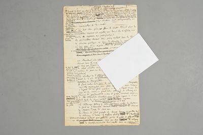 MÉDECINE. Manuscrit (brouillon avec nombreuses ratures et co…