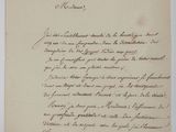 une lettre écrite en français sur une feuille de papier