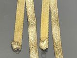 deux paires de boucles d'oreilles plaquées or, ornées de pierres d'opalite