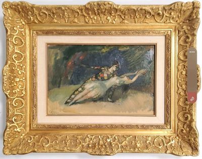 COSSON Marcel (1878-1966). "Le Couple de danseurs". Huile su…