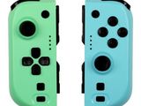 two nintendo wii controllers are shown side by side on a white background