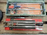 a box of tools sitting on a pallet on a pallet
