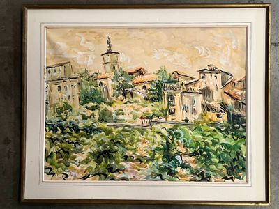 ECOLE TOULONNAISE Vue de village varois