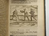 an old book with a picture of two men playing a game of baseball