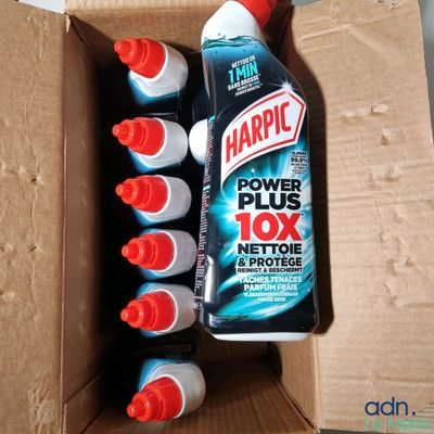 six bouteilles d'Harpol Power Plus Plus dans une boîte