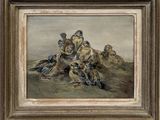 an image of a painting of a group of people in a field