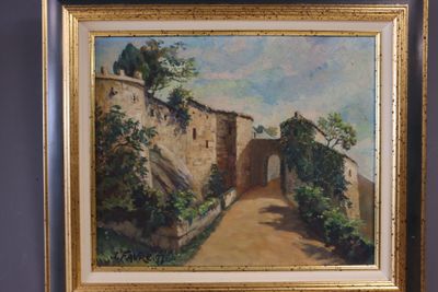 J. FAVRE (XXème). Vue de Vouvant.