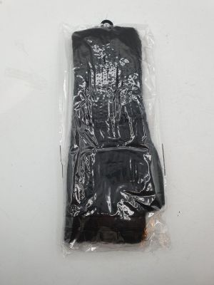 a plastic bag that has some kind of black object in it
