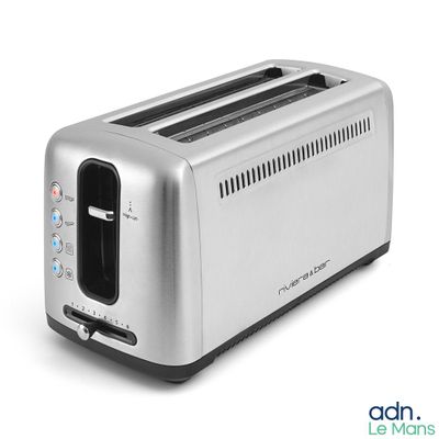 an image of a silver toaster on a white background