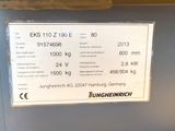 a sign on the side of a machine that is on display
