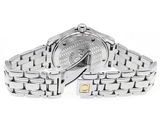 an image of a wrist watch with a diamond dial on a silver bracelet