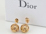 dior gold plated ball earrings