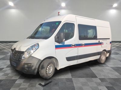 a white van that is parked on a checkered floor
