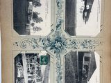 an old photo of a group of pictures of people in a field