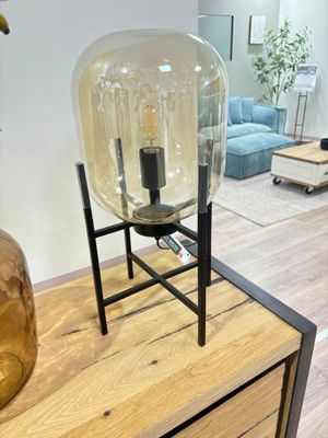 Lampe à poser en verre fumé et métal SO SKIN - Photo 1