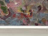 an image of a painting of flowers in a vase on a table