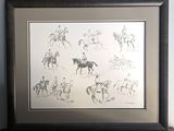 a picture of a picture of a horse and rider