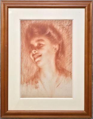 Marc Terence MULLER (1865-?). Femme au chignon, 1900