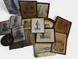 a lot of pictures that are on a table
