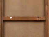 an old wooden picture frame with a piece of paper on top of it