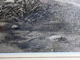 a black and white drawing of a bug in the sand