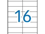 a white sheet of paper with the number 16 on it