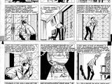 une bande dessinée en noir et blanc représentant un homme en costume-cravate