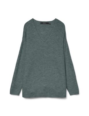 VERO MODA - Pull col V - Taille XS - Balsam Green - Neuf ave…