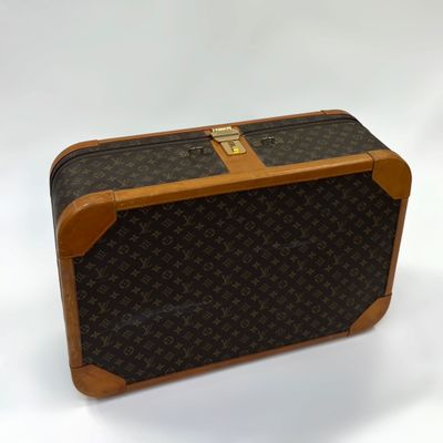 valise en toile et cuir monogramme louis vuitton