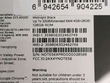 a close up of the back of a cell phone with a barcode on it