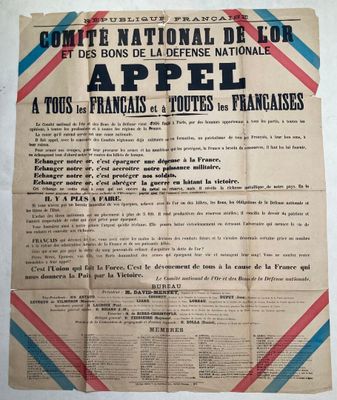 Une ancienne annonce parue dans un journal français fait la promotion de la fête nationale française
