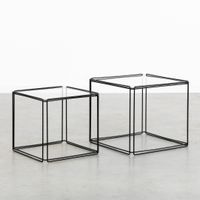 Max Sauze (1933), deux tables d’appoint « Isocele », métal e… (photo 3)