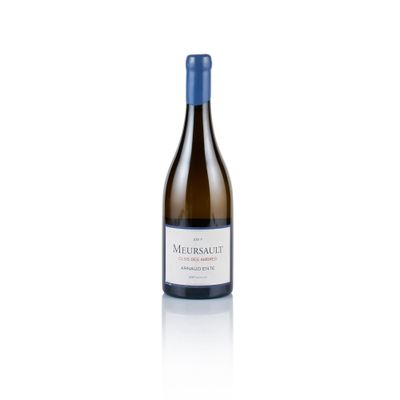 a bottle of white wine on a white background