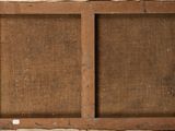 a picture of an old window with a wooden frame