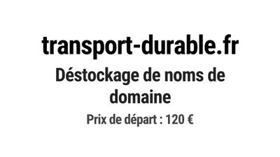 Nom de domaine transport-durable.
