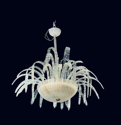chandelier in the shape of a palm tree made of muranono glass