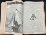 an open book with a picture of a boat and people on it