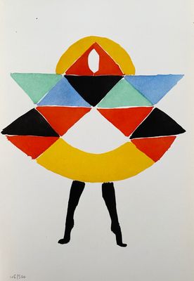 an image of a painting of a person holding a kite