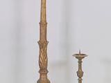 paire de chandeliers anciens en laiton