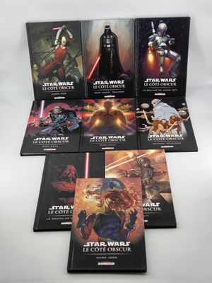 a set of star wars books on a white background