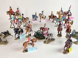 a lot of figurines of different types on display