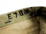 a close up of the label on a military uniform