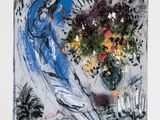 une image représentant un tableau où l'on voit une femme avec des fleurs dans un vase