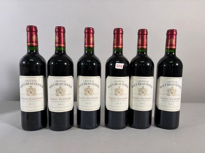 6 btlles Saint Estèphe, CHateau Haut Beauséjour 3 de 2014 et…