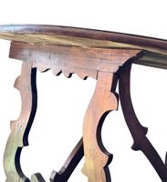 Table demi-lune en noyer massif, début du XXe siècle, de sty… (photo 3)