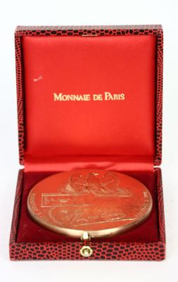 an image of a red box with a gold medal in it