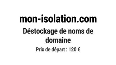 Nom de domaine mon-isolation.com.