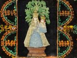 a picture of a picture of a woman with a wreath on her head